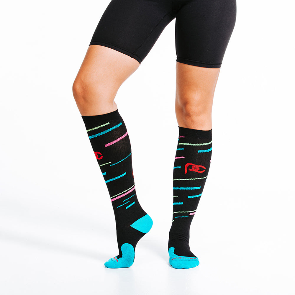 Marathon, Black with Neon Stripes