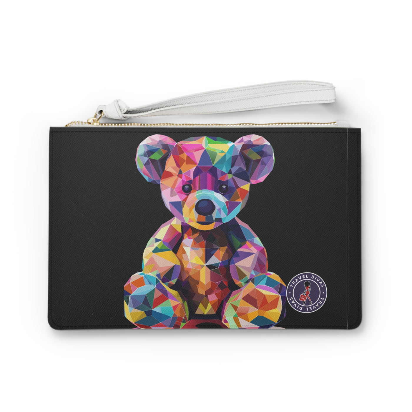 Diva Bear Black Clutch Bag