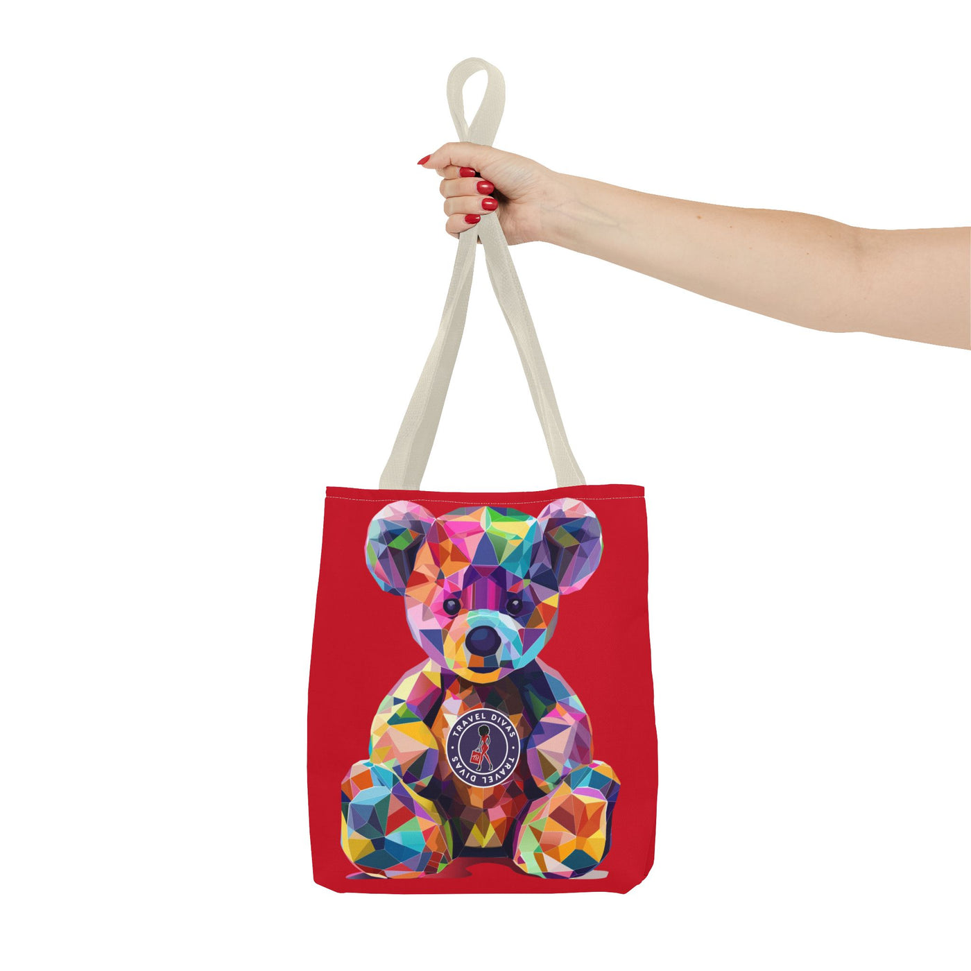 Diva Bear Red Tote Bag (AOP)