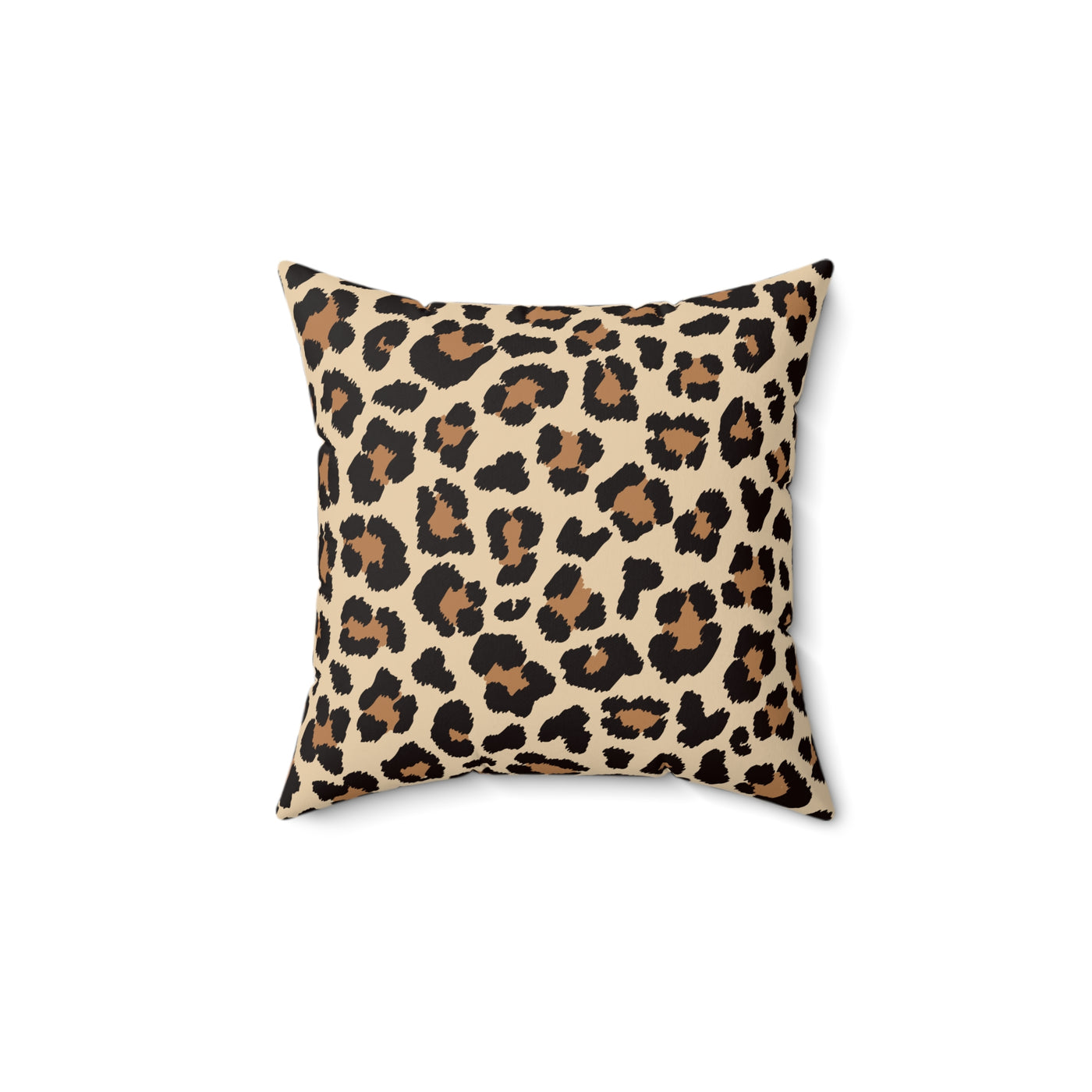 Leopard Spun Polyester Square Pillow