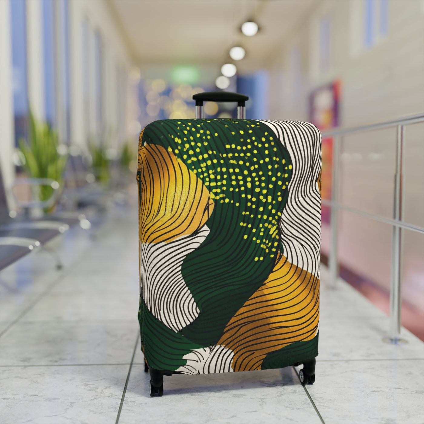 Golden Currents Luggage Cover