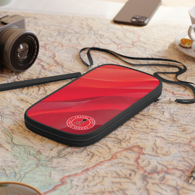 Red Waves Passport Wallet