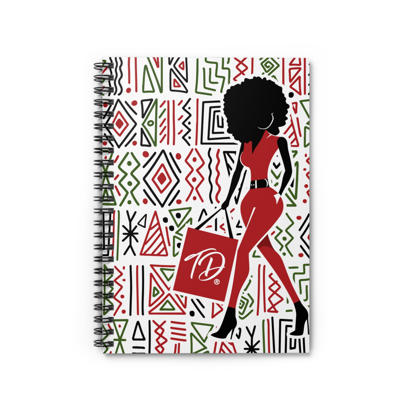 Travel Divas Afrocentric Spiral Notebook - Ruled Line