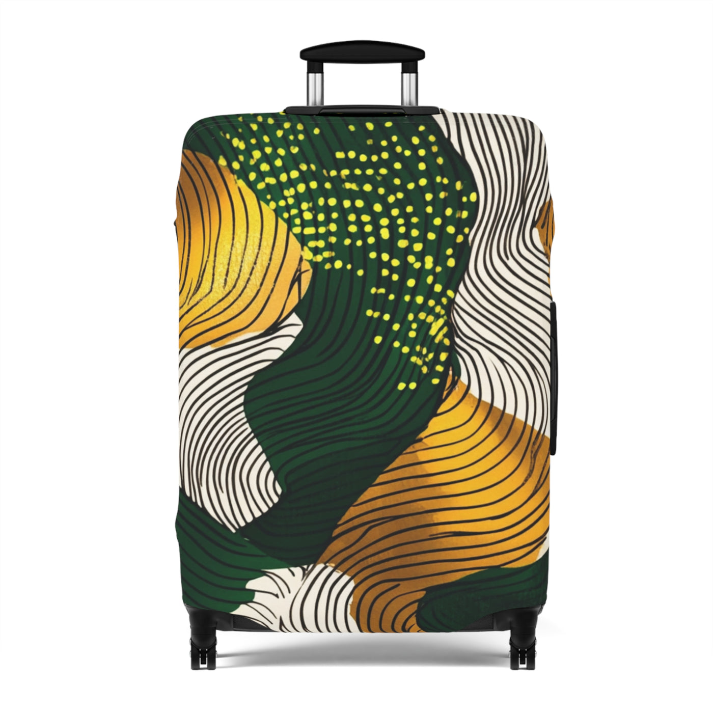 Golden Currents Luggage Cover