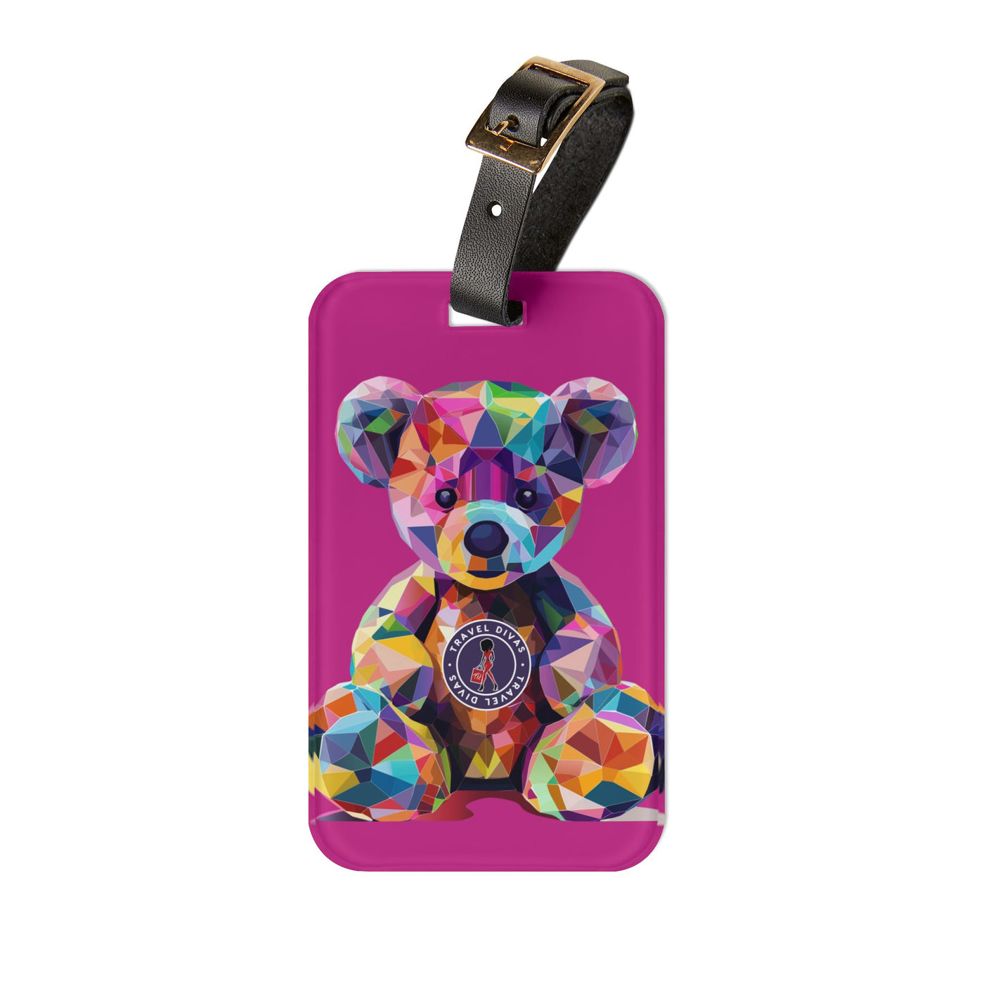 Diva Bear Pink Luggage Tag