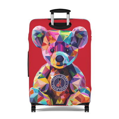 Diva Bear Red Luggage Cover