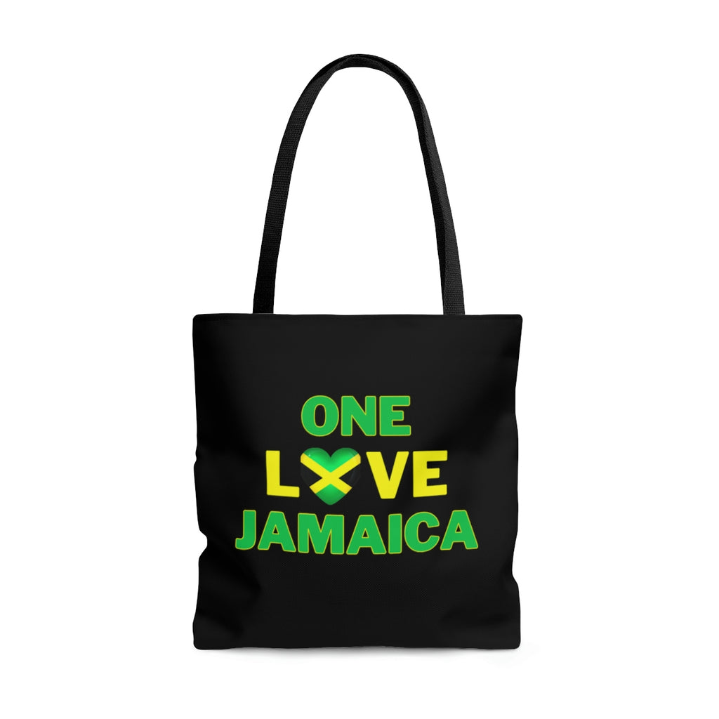 GRATEFUL heart filled with GREATNESS - outlet Black/White Custom Designed Jamaican Themed Shoulder Handbag