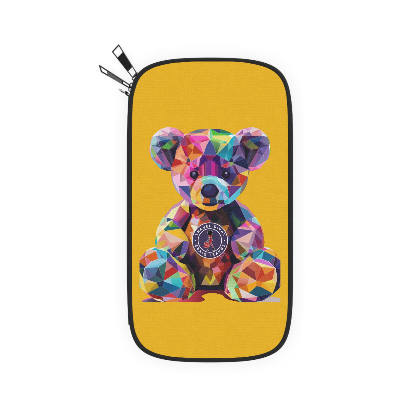 Diva Bear Yellow Passport Wallet