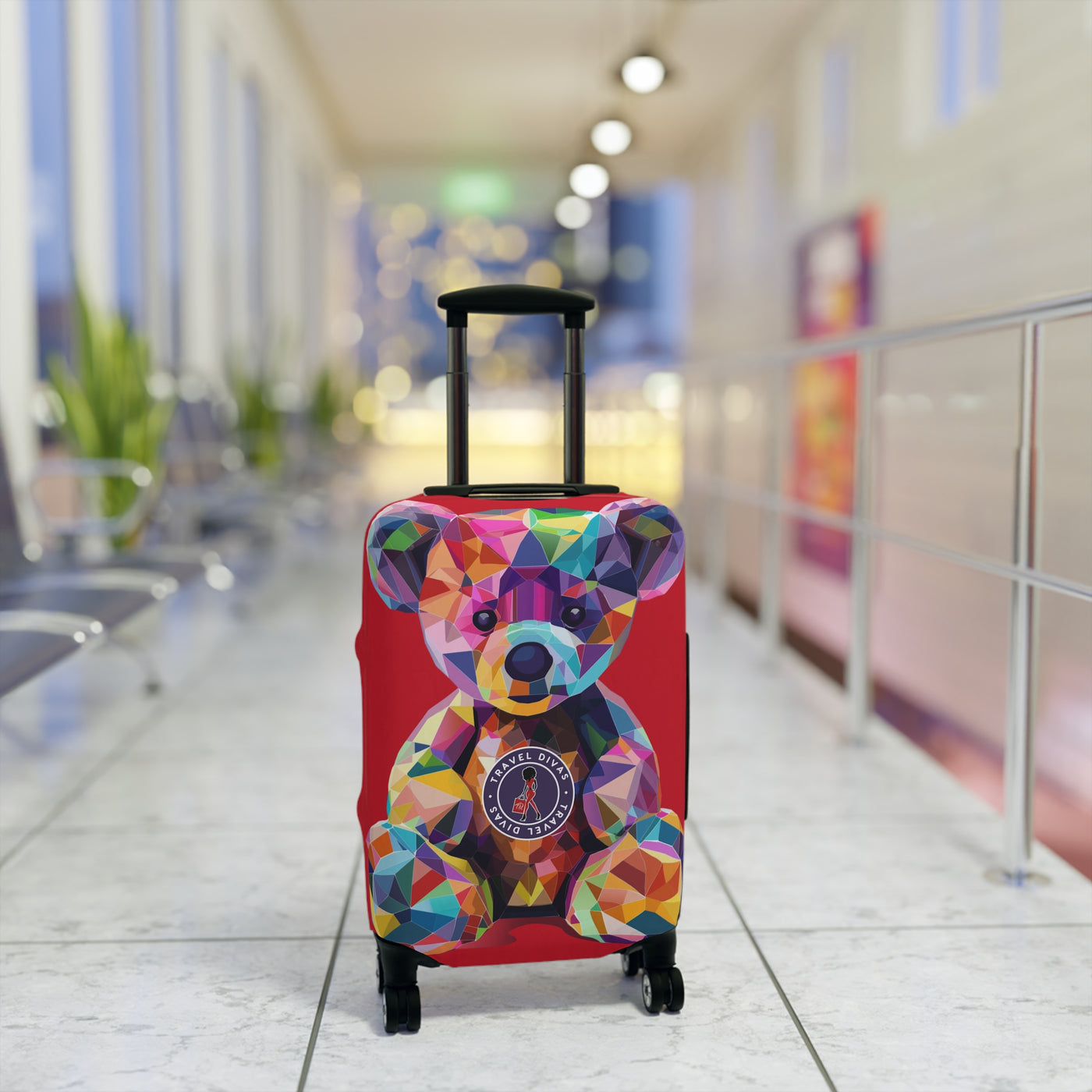 Diva Bear Red Luggage Cover