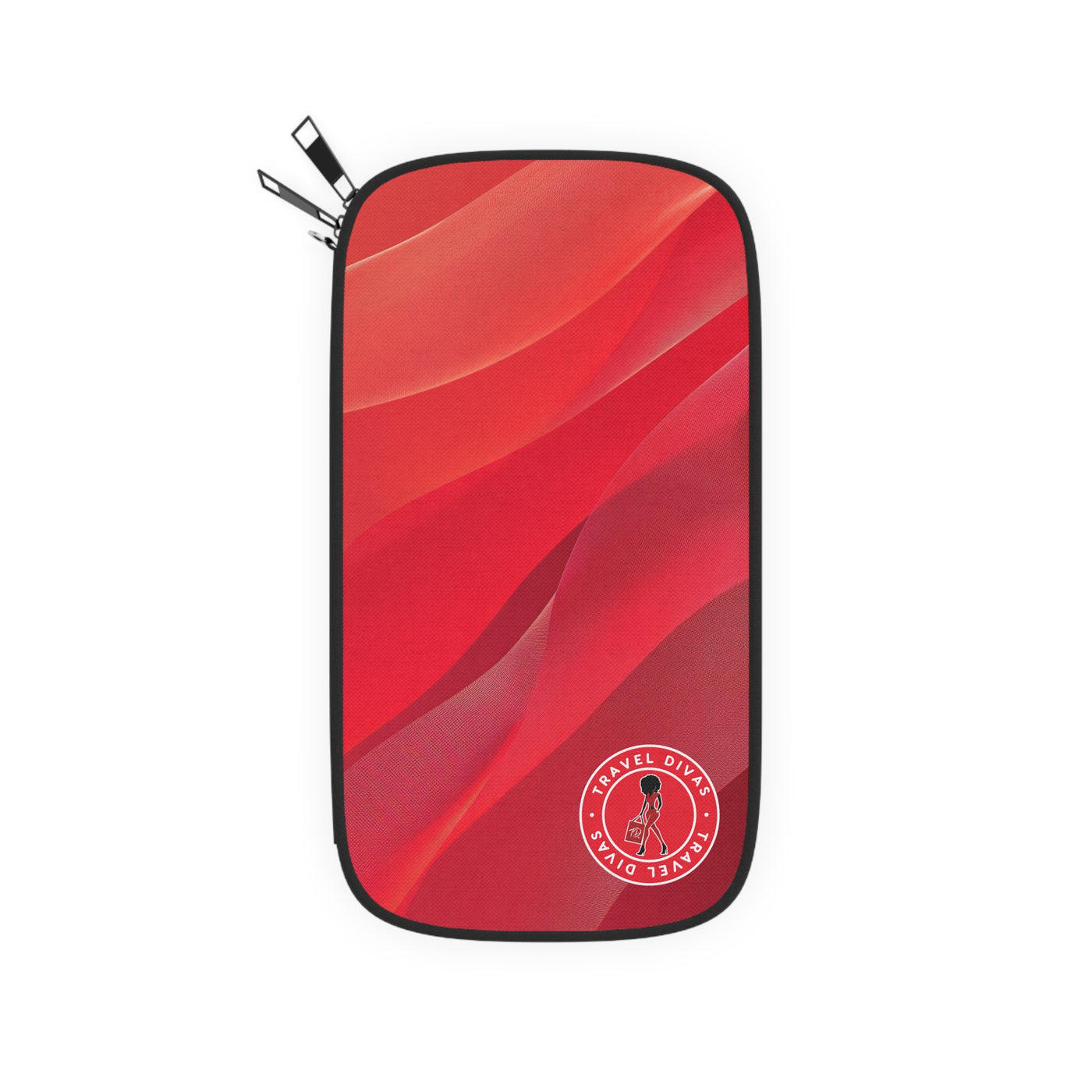 Red Waves Passport Wallet