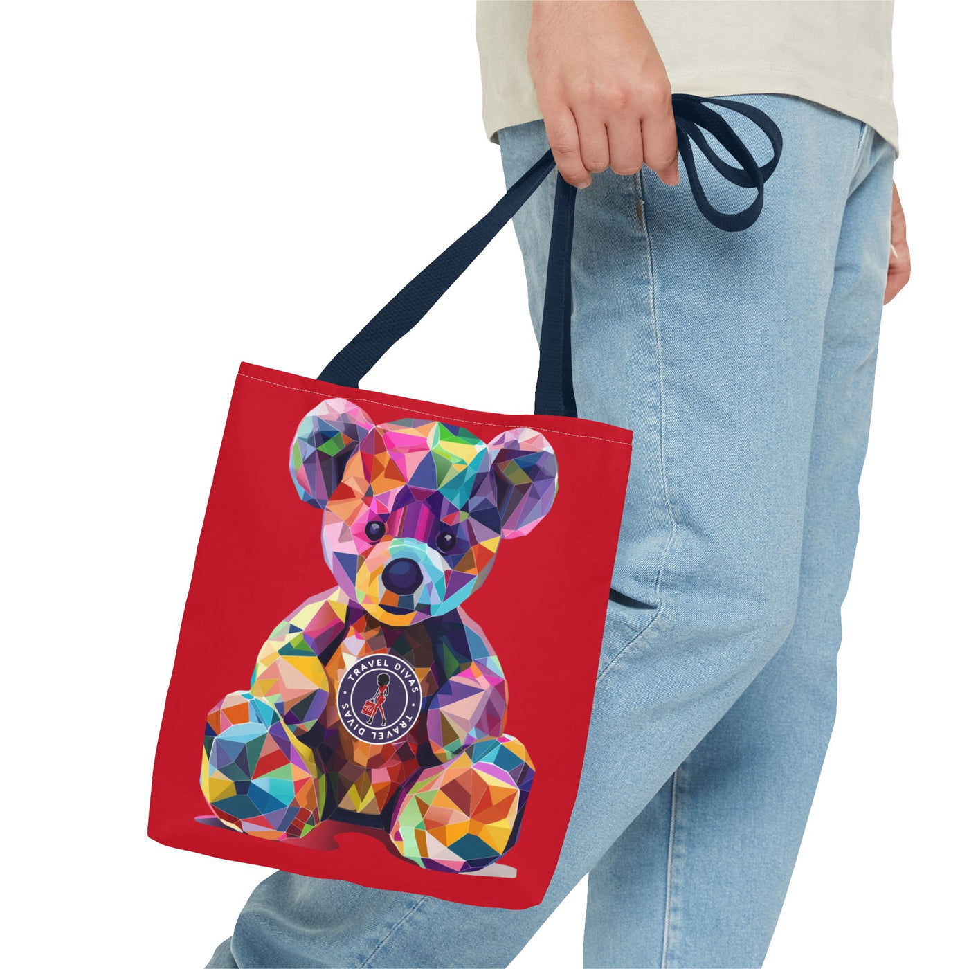 Diva Bear Red Tote Bag (AOP)