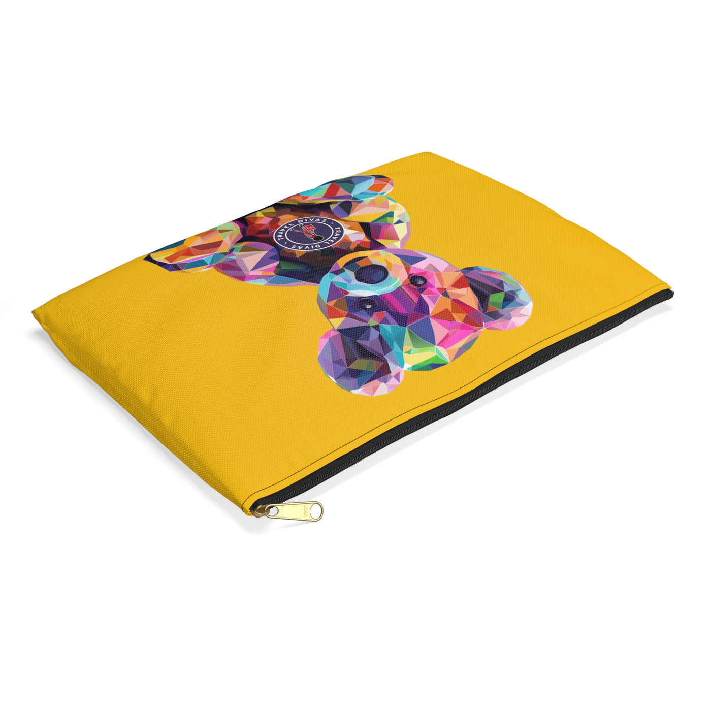 Diva Bear Yellow Accessory Pouch