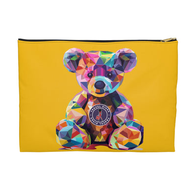 Diva Bear Yellow Accessory Pouch