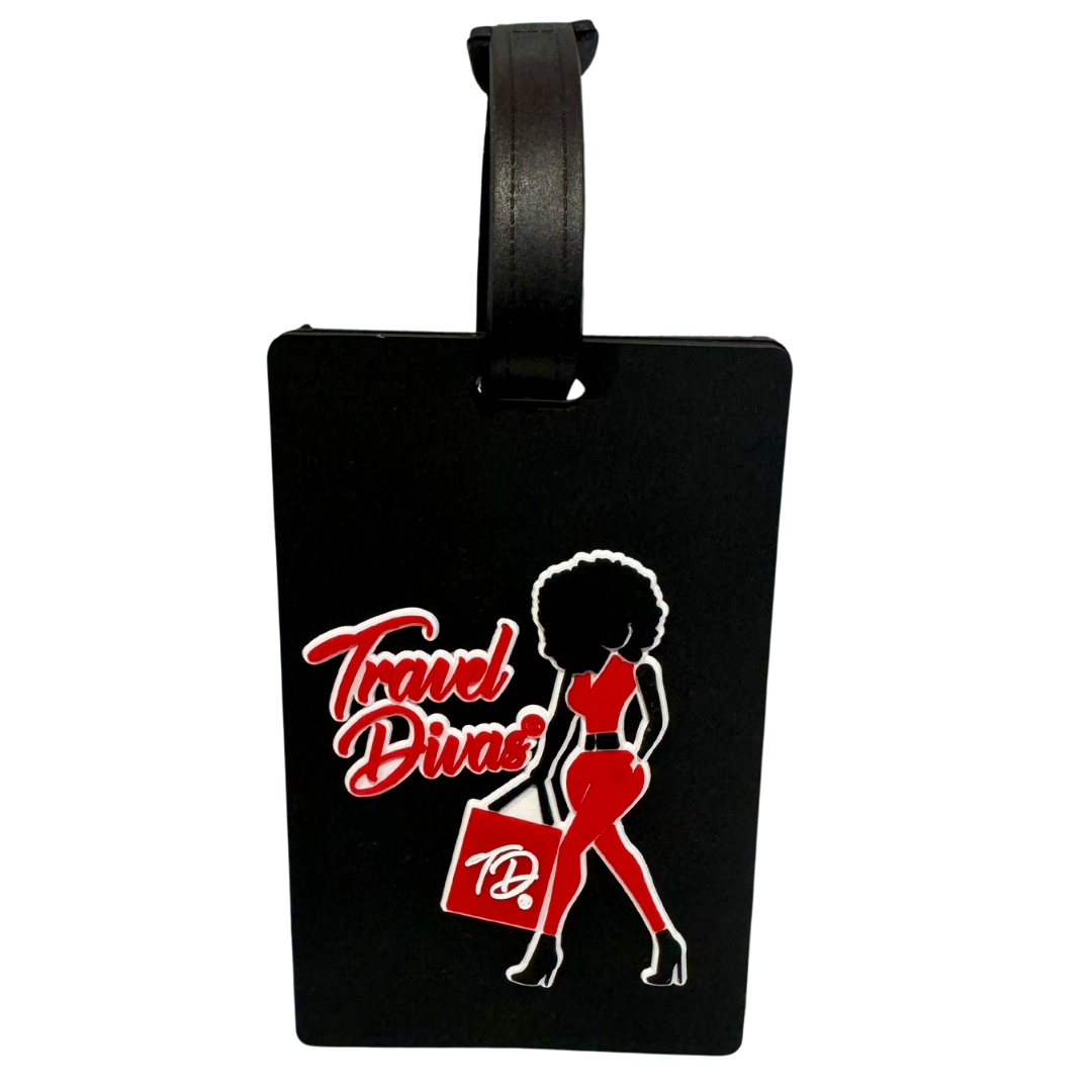 Travel Divas Black Logo Luggage Tag