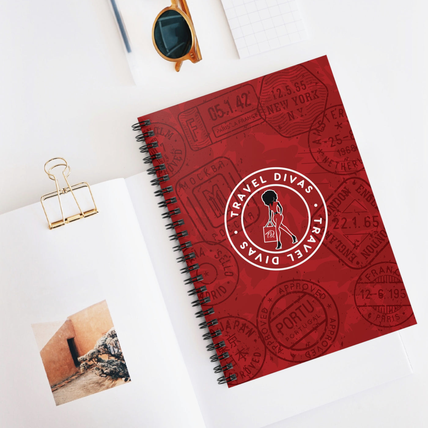 Passport Stamps Notebook - Ruled Line