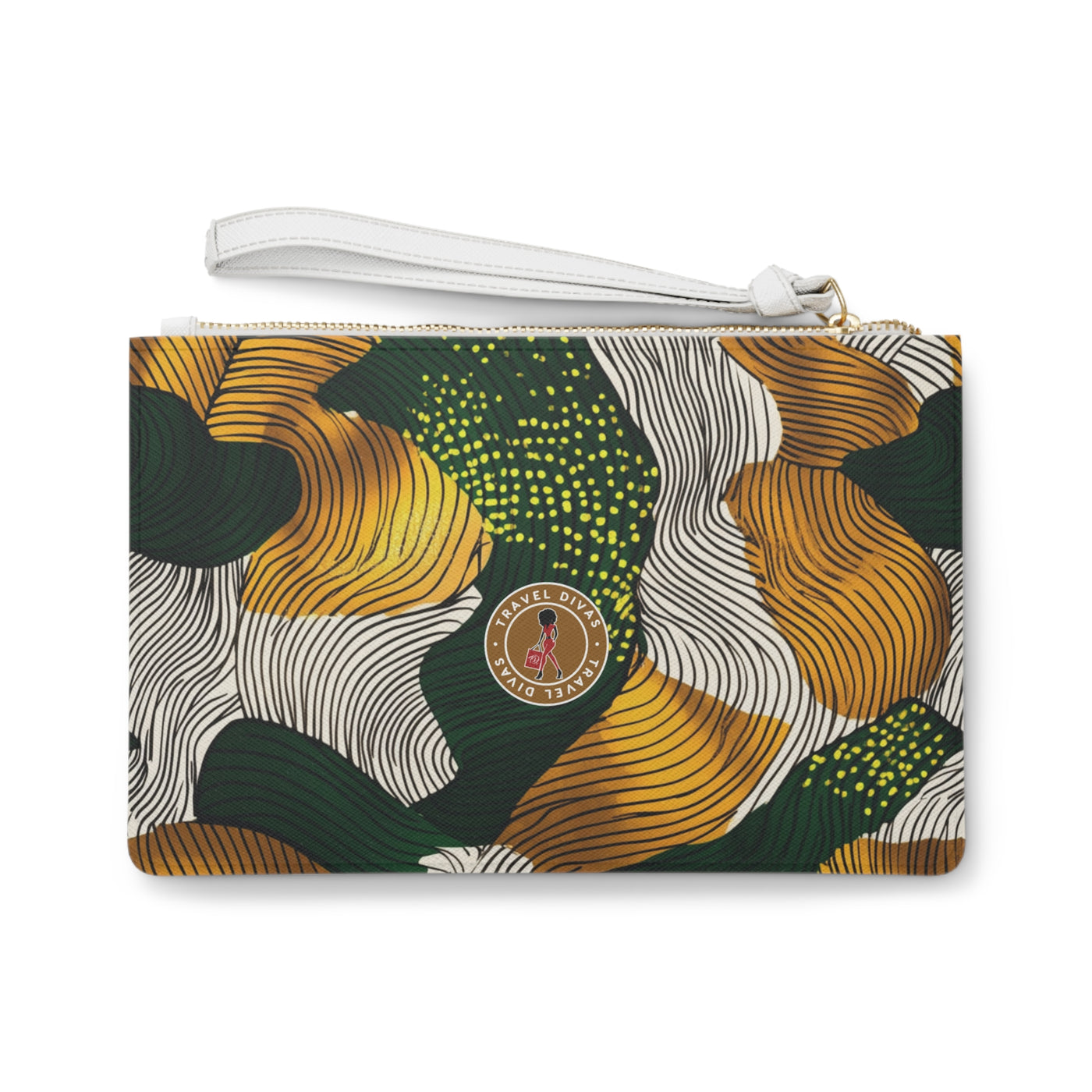 Golden Currents Clutch Bag