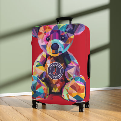 Diva Bear Red Luggage Cover