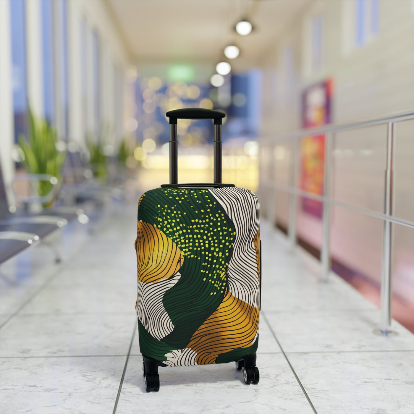 Golden Currents Luggage Cover