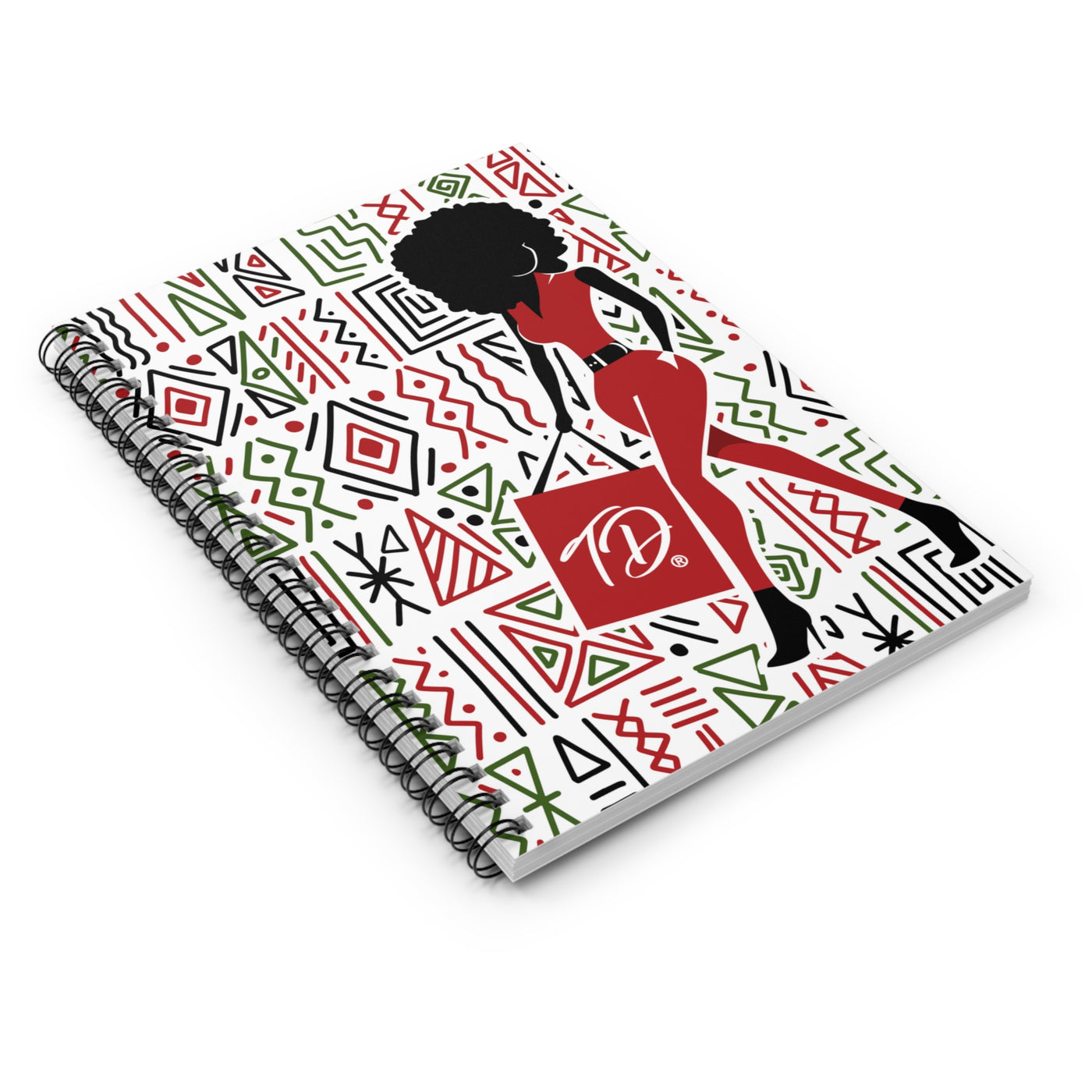 Travel Divas Afrocentric Spiral Notebook - Ruled Line