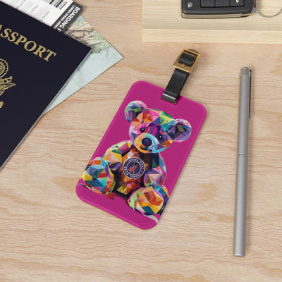 Diva Bear Pink Luggage Tag