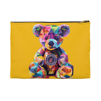 Diva Bear Yellow Accessory Pouch