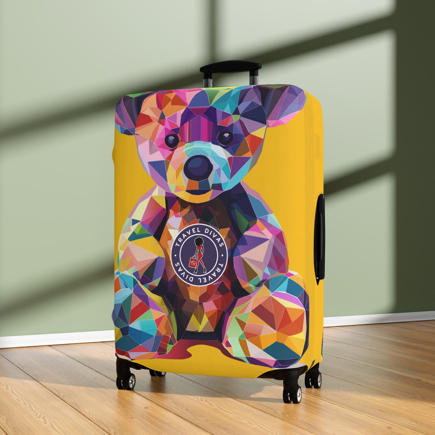 Diva Bear Yellow Luggage Cover