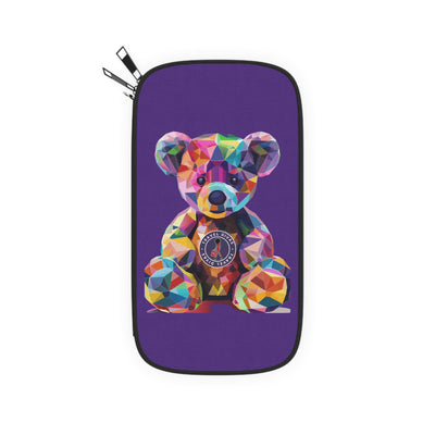 Diva Bear Purple Passport Wallet