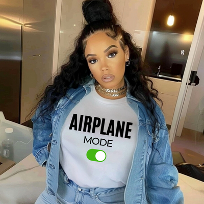 Airplane Mode On Unisex Shirt White Edition