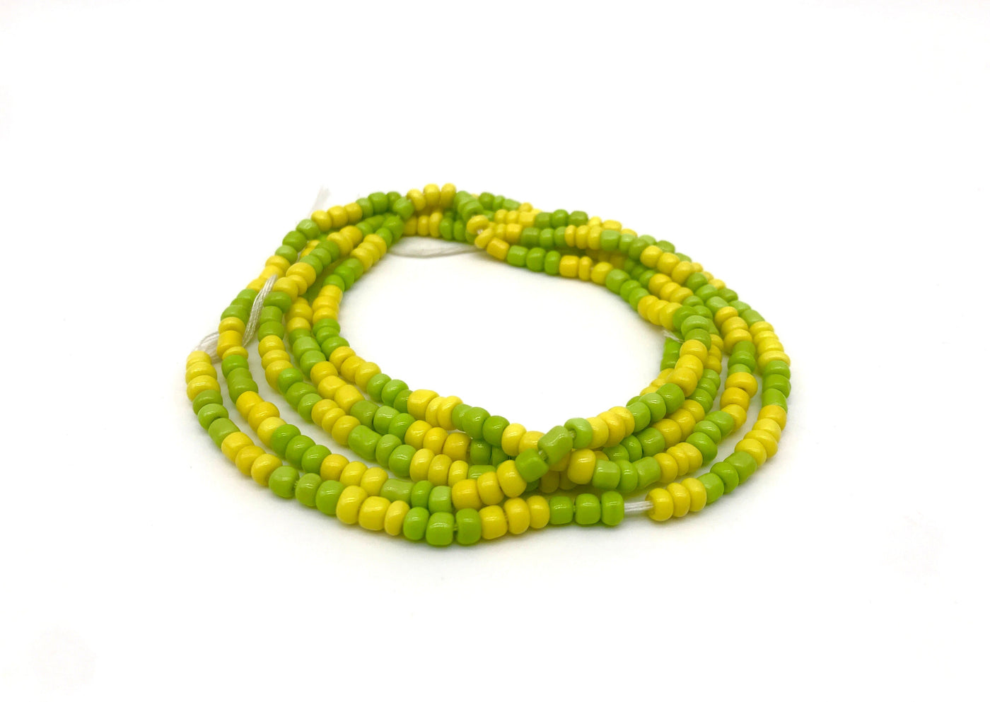 Chartreuse/Lime Green Yellow Waist Bead for Women | Waist Beads | Large Seed Beads | Afrocentric | Cloth & Cord