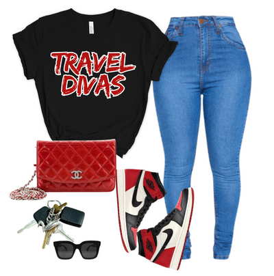 Travel Divas Edo T-shirt - Black