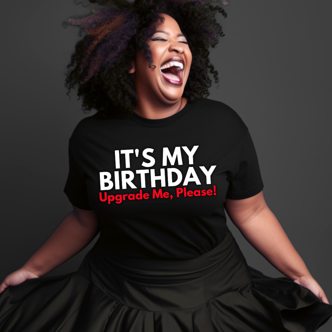 Upgrade Me, Please! Black Unisex T-Shirt