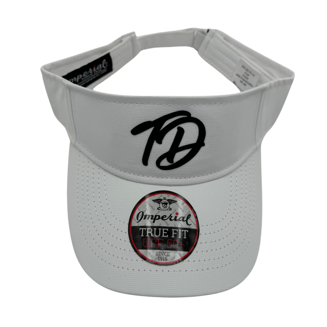 Travel Divas Initials Visor - White