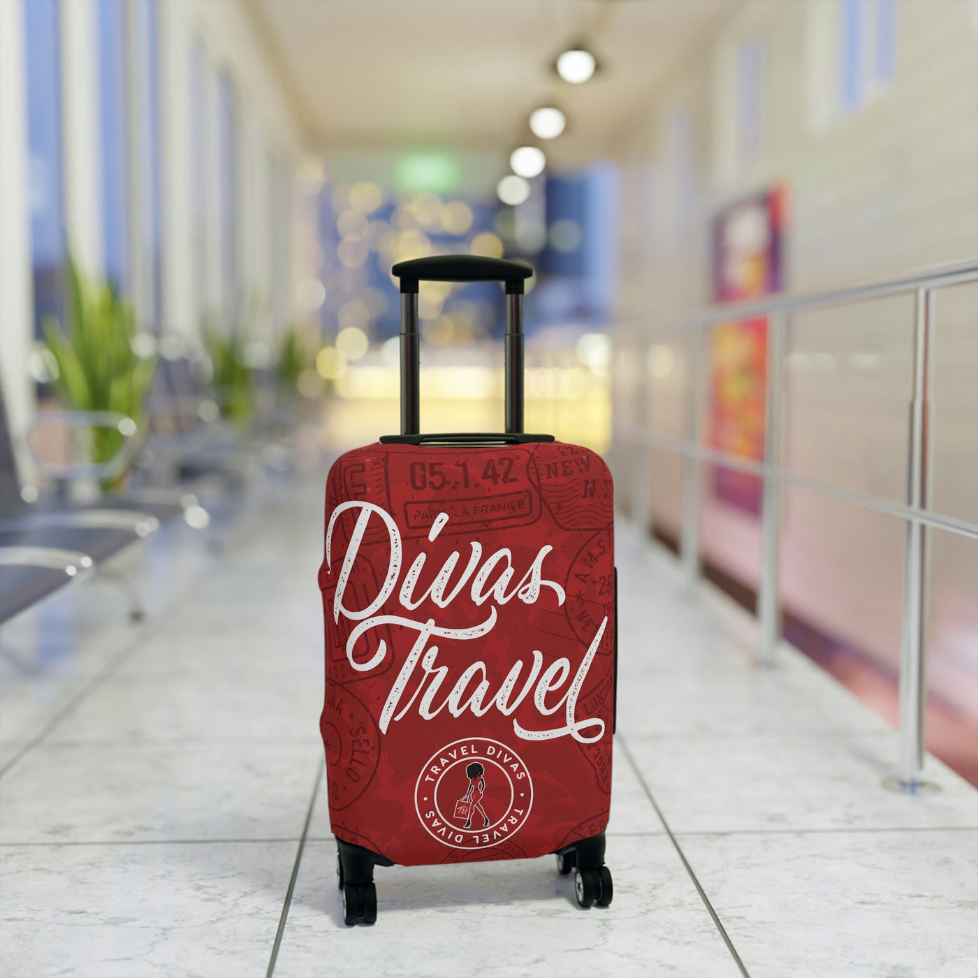 Divas Travel Luggage Cover - RED